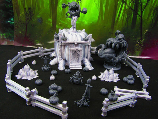 36pc Halloween Pumpkin Blight Farm Encounter Set Scatter Terrain Scenery