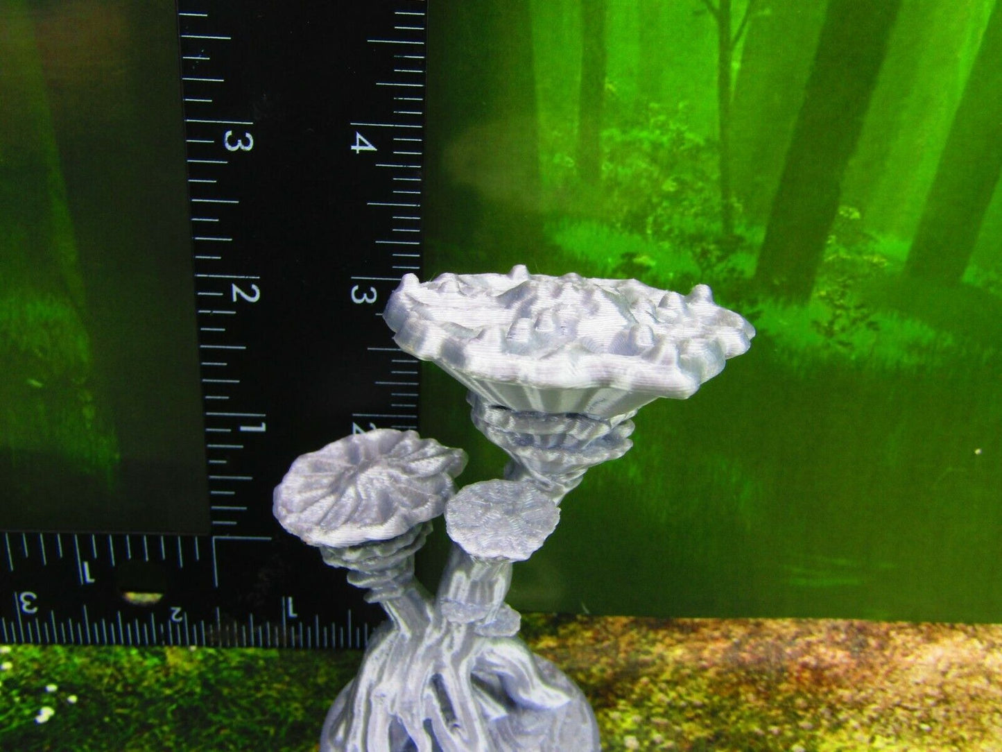 2 Pc Small Mushroom Trees Forest Set Scatter Terrain Scenery Mini Miniature