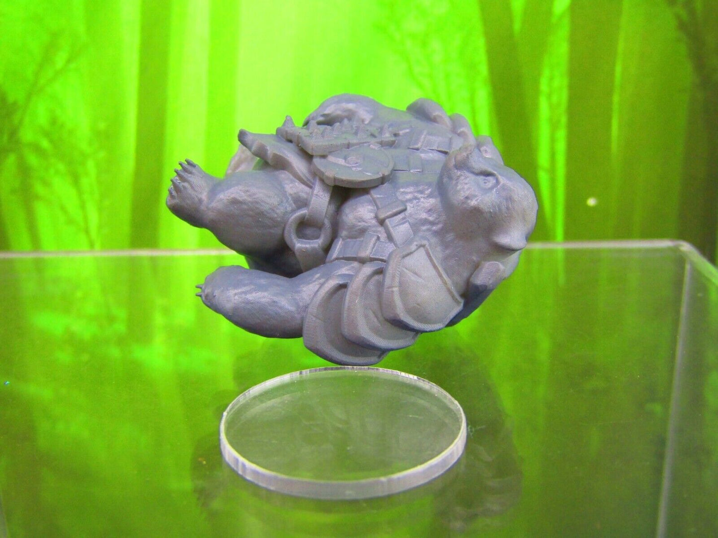 Armored Bear Mini Miniature Figure 3D Printed Model 28/32mm Scale RPG Fantasy