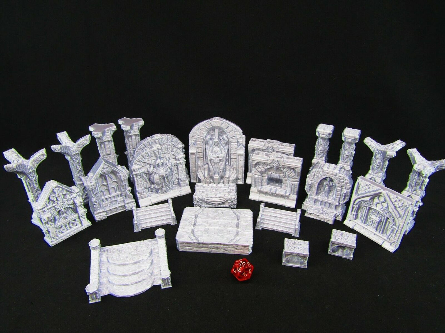24pc Paladin Monastery Church Set Scatter Terrain Scenery 3D Printed Mini