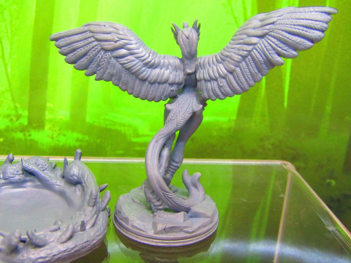 Harpy w/ Head + Nest Monster Creature Mini Miniature Figure 3D Printed Model