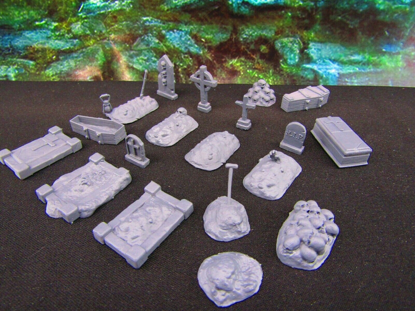 19pc Graverobber Cemetery Graveyard Scatter Set Scatter Terrain Scenery