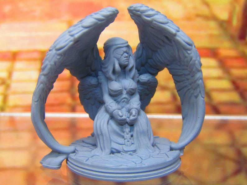 Fallen / Captured Angel Holy Order of Ash Mini Miniature 3D Printed Model