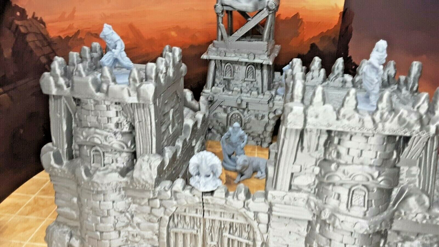 23 Piece Desert Village Set W/ Buildings and Villagers Minis Scenery Terrain D&D