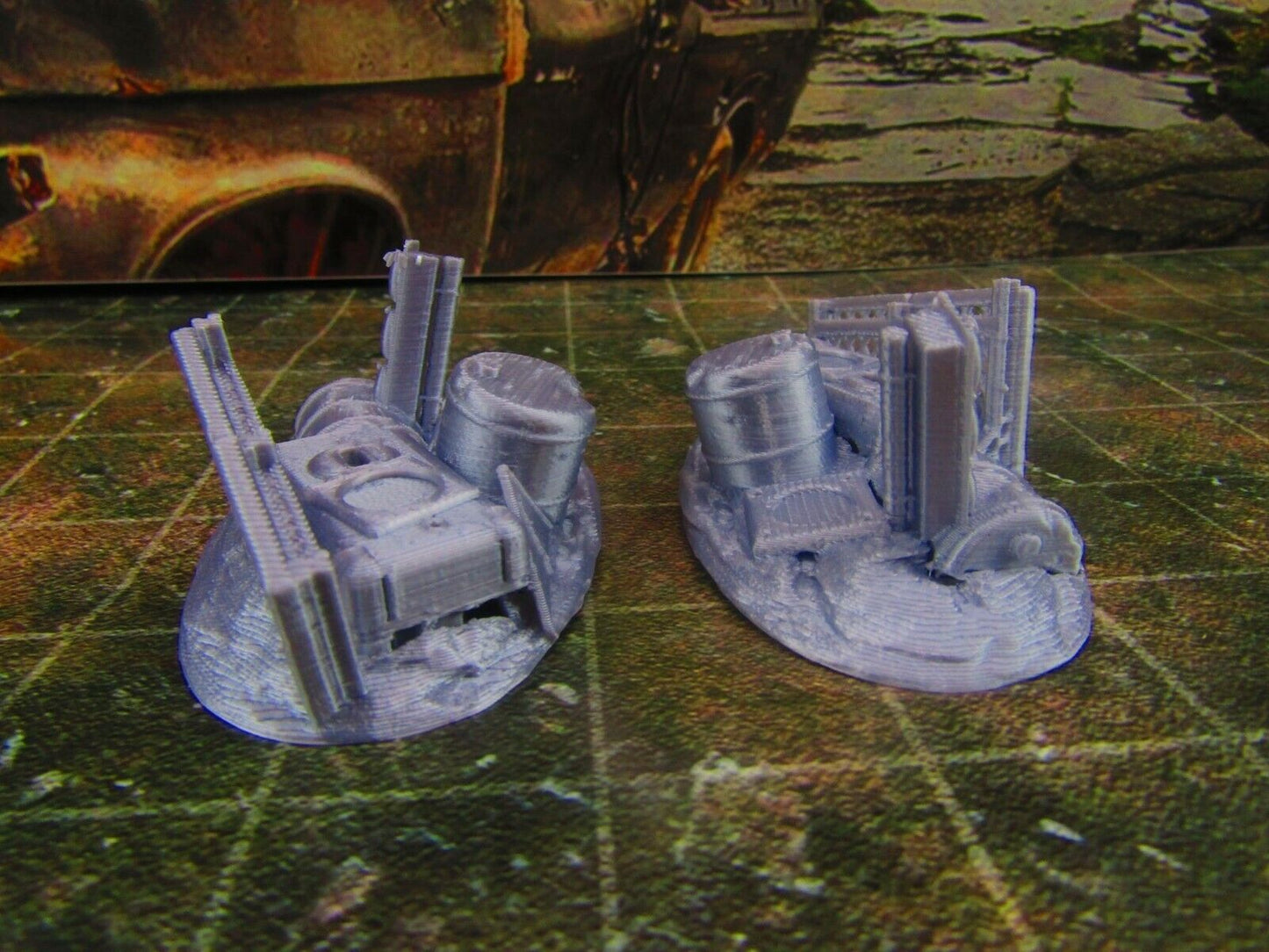 2pc Junk Street Rubble H Scatter Terrain Scenery Wasteland Apocalypse Dystopian