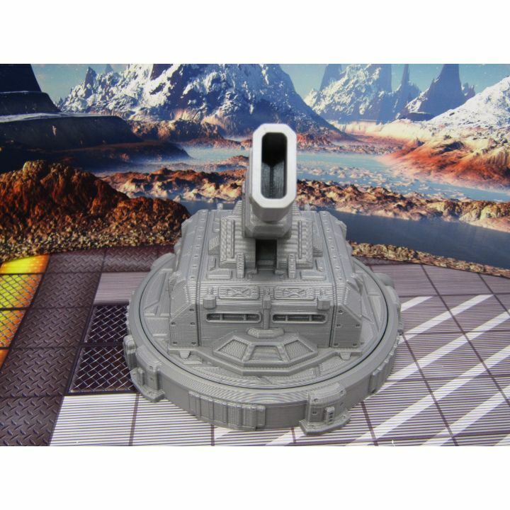 Large Anti Aircraft Gun Turret Scatter Terrain Scenery Miniature 3D Printed