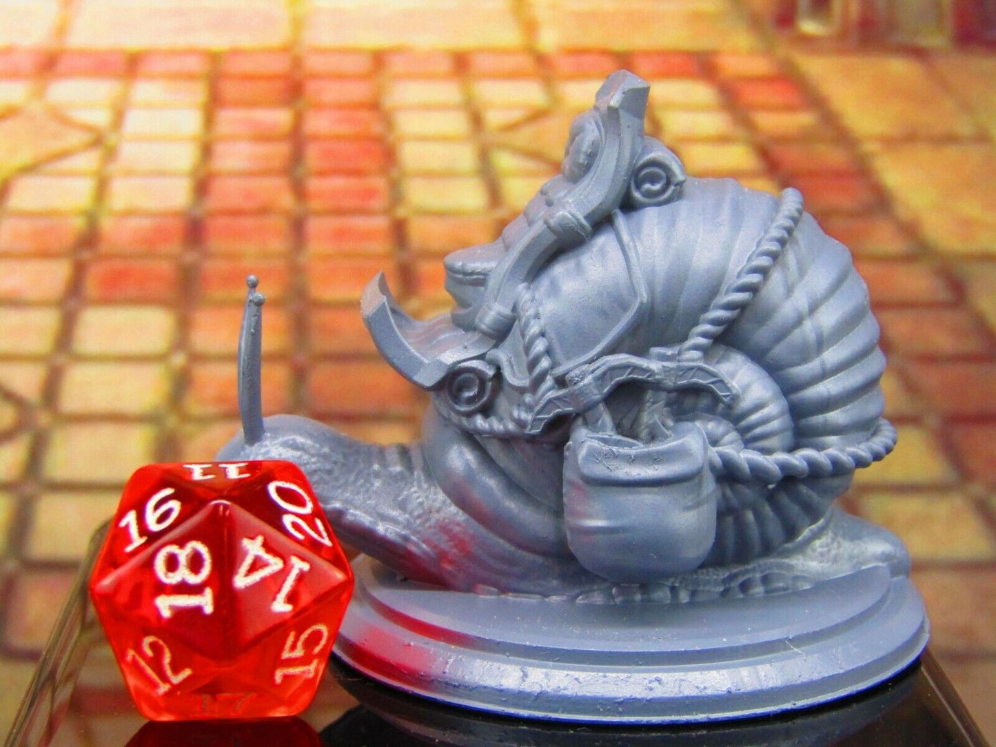 Racing Riding Snail Mount w/ Saddle Mini Miniature Model Character Figure