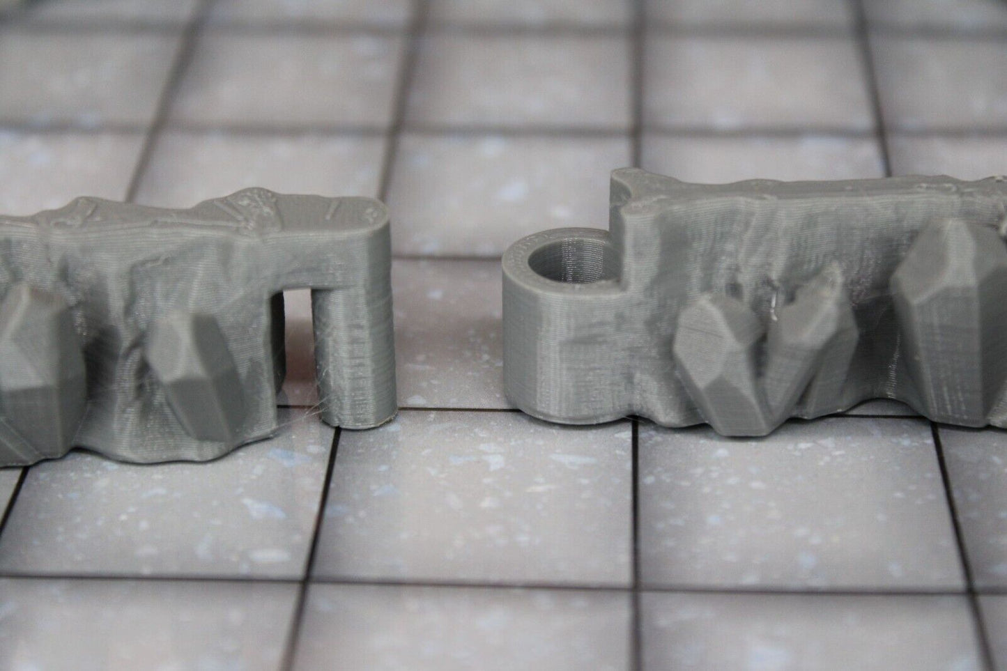 4pc Crystal Cavern Dungeonsticks Corner Curves Walls Map Tile Set Scenery D&D