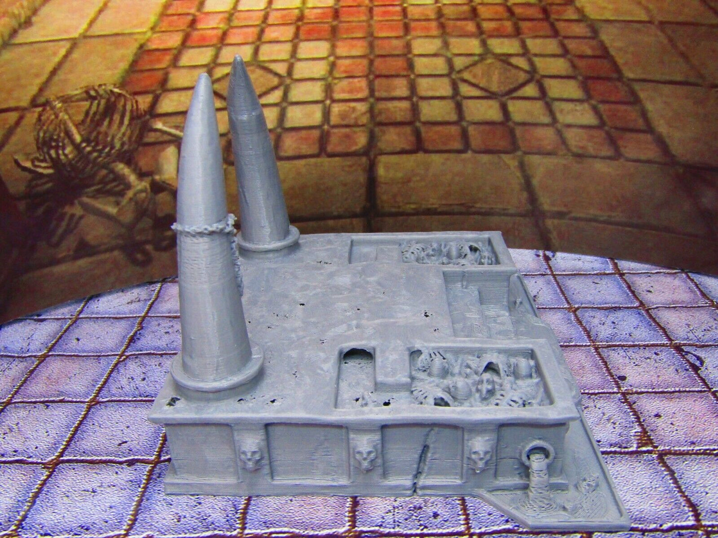 Cultists Sacrificial Torture Altar Stage w/ Bone & Blood Scenery Scatter Terrain