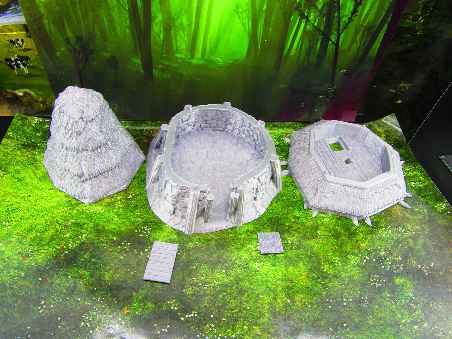 2 Floor Modular Celtic Farm House Scatter Terrain Scenery Mini Miniature Model