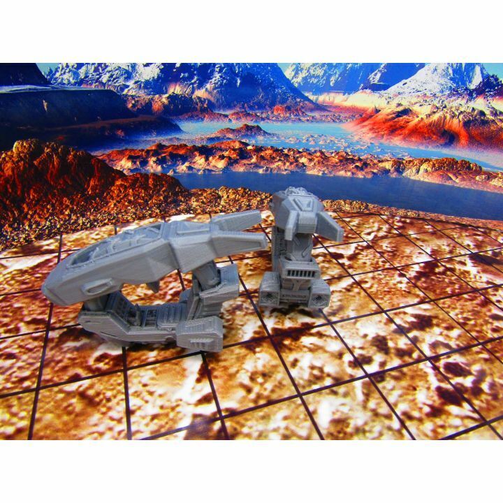 Pair of Single Wheel Bikes ATV Vehicles Terrain Scenery Miniature 3D Printed