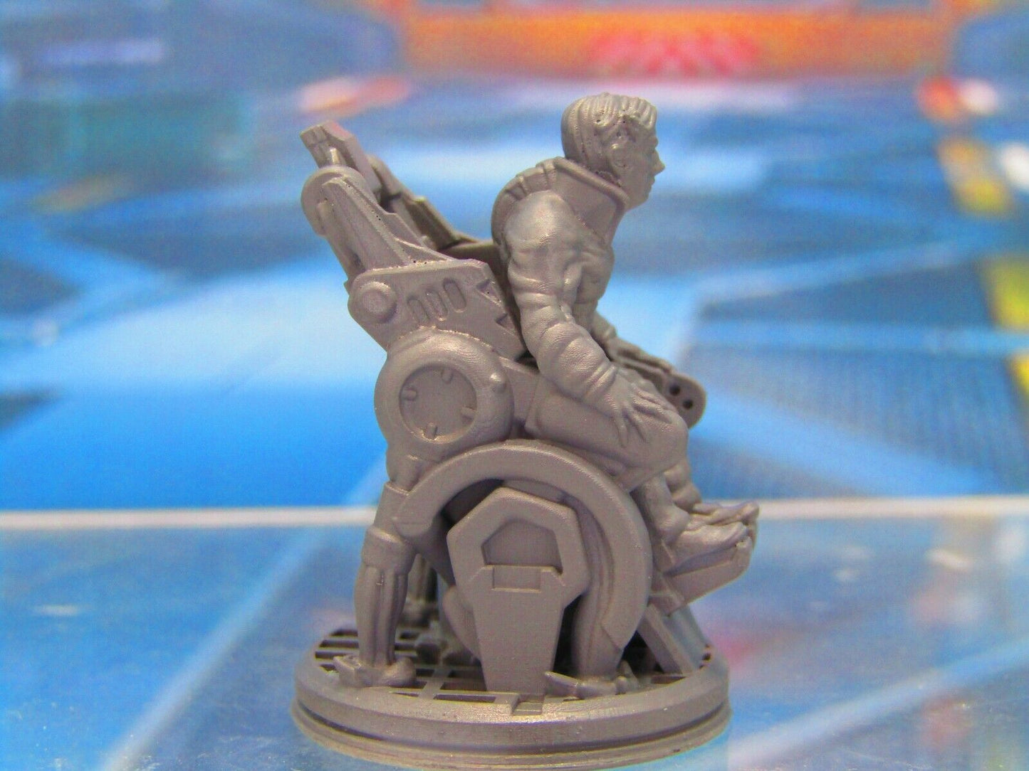Sci Fi Professor Scientist in Hover Wheelchair Mini Miniature 3D Printed Model