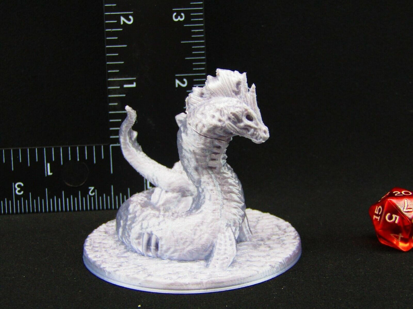 Undead Sea Serpant Mini Miniature Figure 3D Printed Model 28/32mm Scale RPG