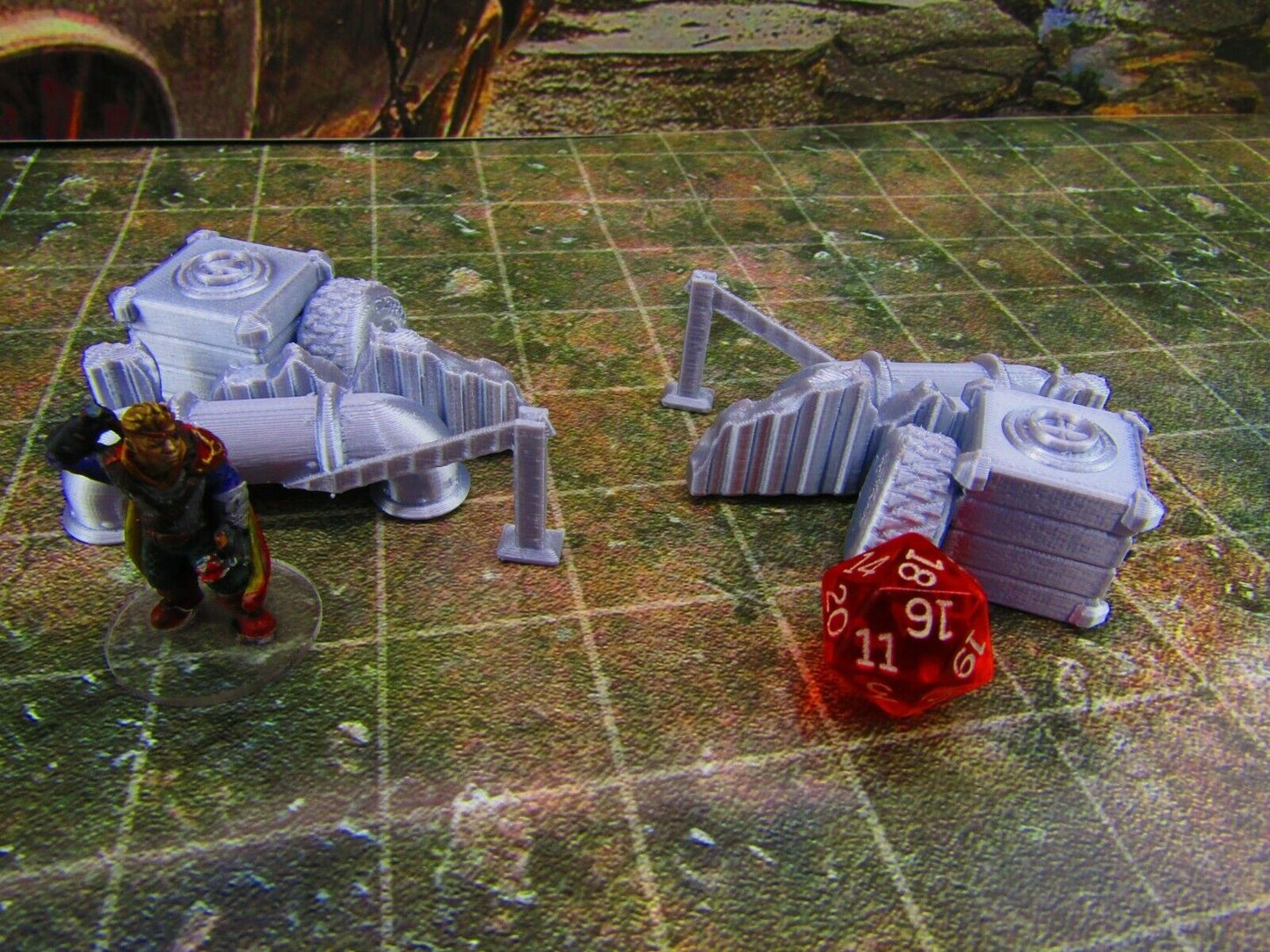 2pc Junk Street Rubble B Scatter Terrain Scenery Wasteland Apocalypse Dystopian
