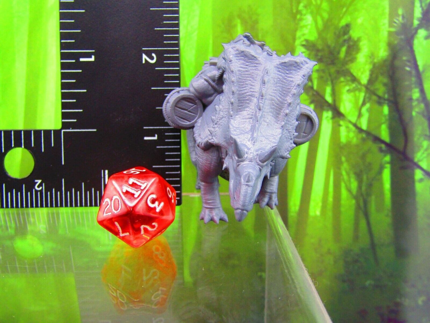 Pack Mule Dinosaur Chasmosaurus Mini Miniature Figure 3D Printed Model 28/32mm