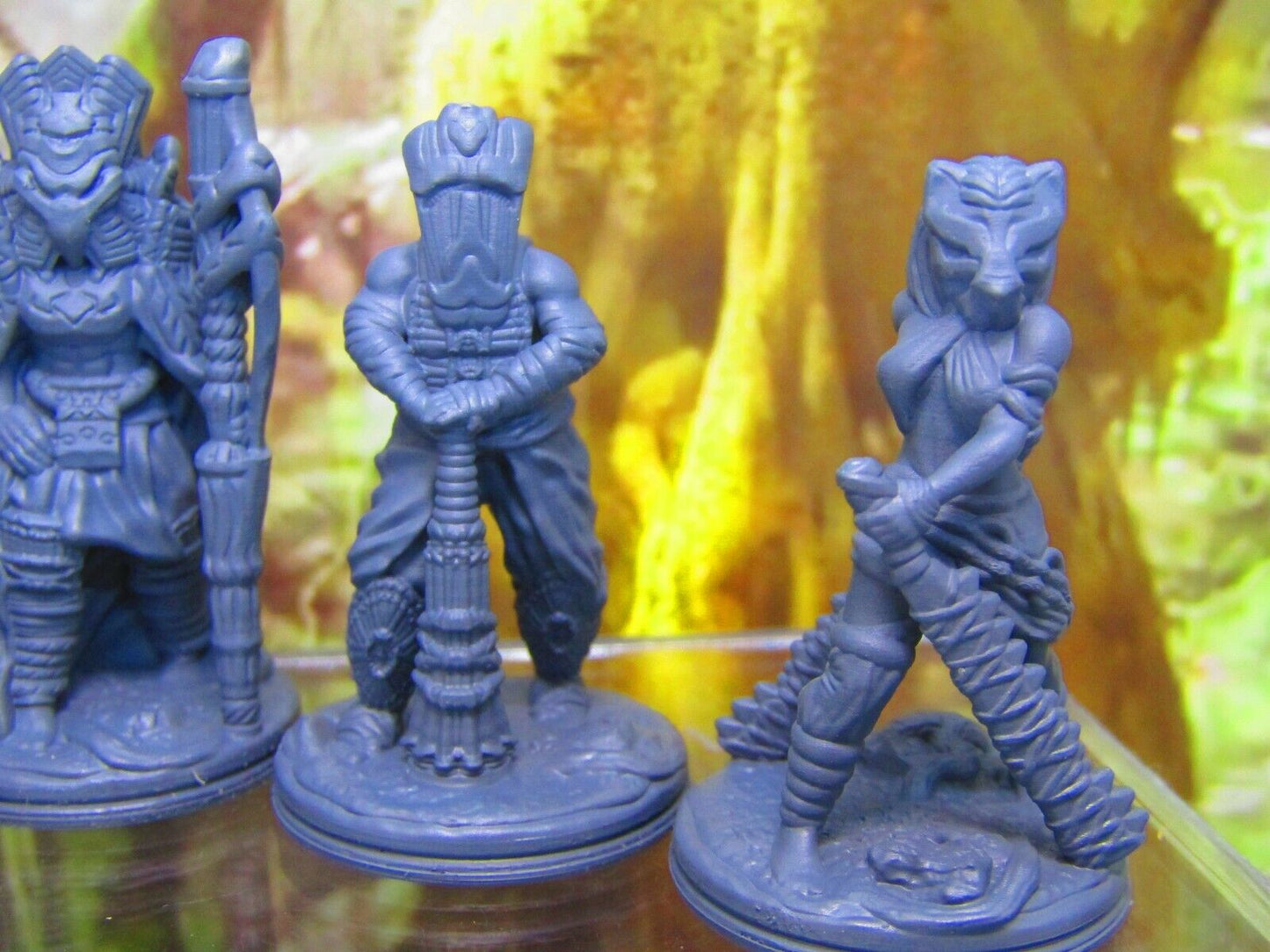 5pc Masked Tribal Jungle Tribe War Party Mini Miniature Figure 3D Printed Model
