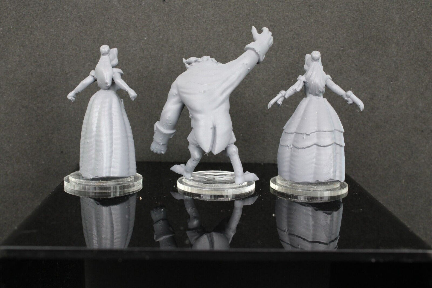 3pc Beauty & The Beast Mini Miniature RPG Tabletop Gaming Wargaming D&D