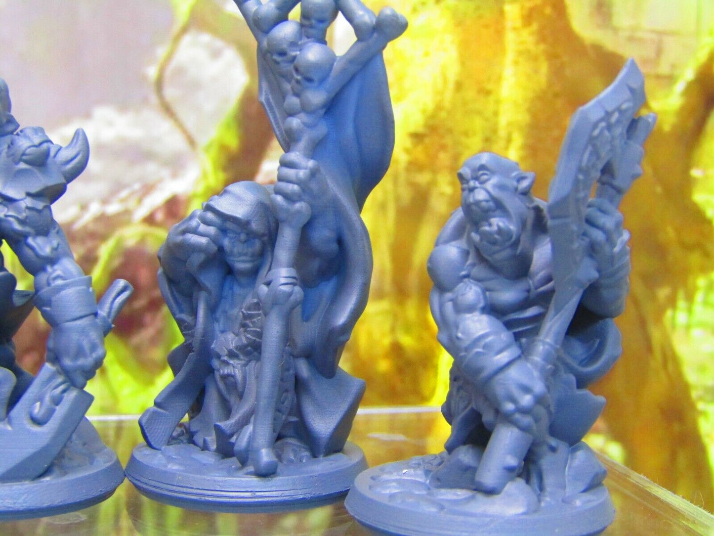 4pc Orc Tribe War Party Mini Miniature Figure 3D Printed Model 28/32mm Scale