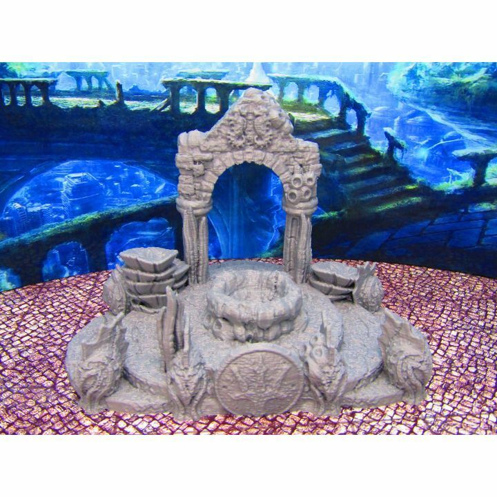 Merfolk Mermaid Deep Sea Royal Entrance Entryway Scenery Scatter Terrain Props