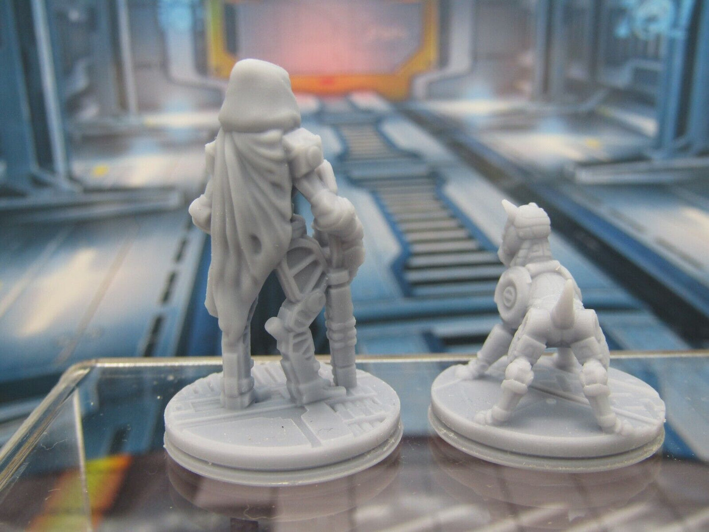 Assassin Droid Sniper & Robot Dog Companion Mini Miniature 3D Printed