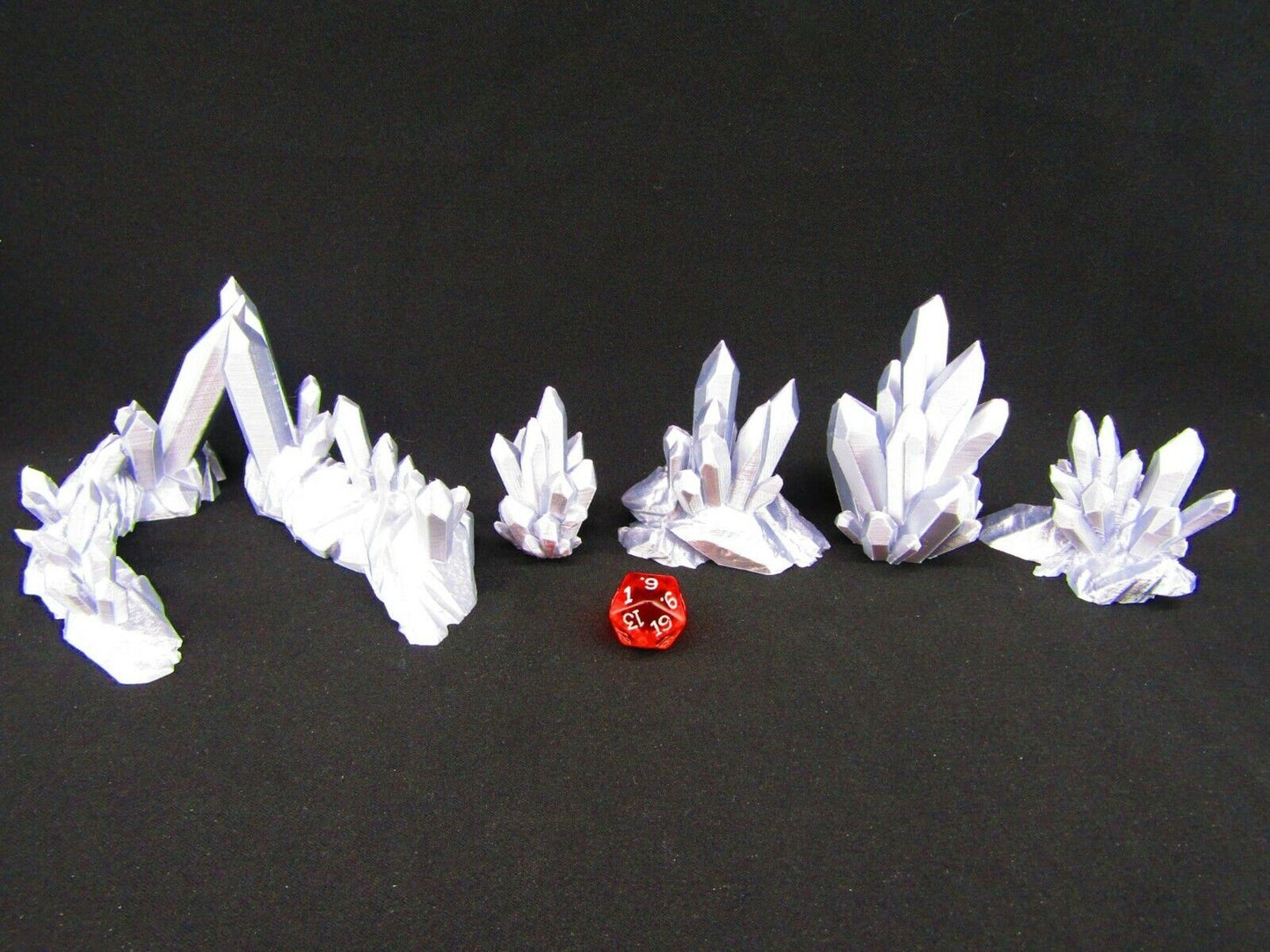 5pc Crystal Stalagmite Scatter Terrain Scenery 3D Printed Mini Miniature Model