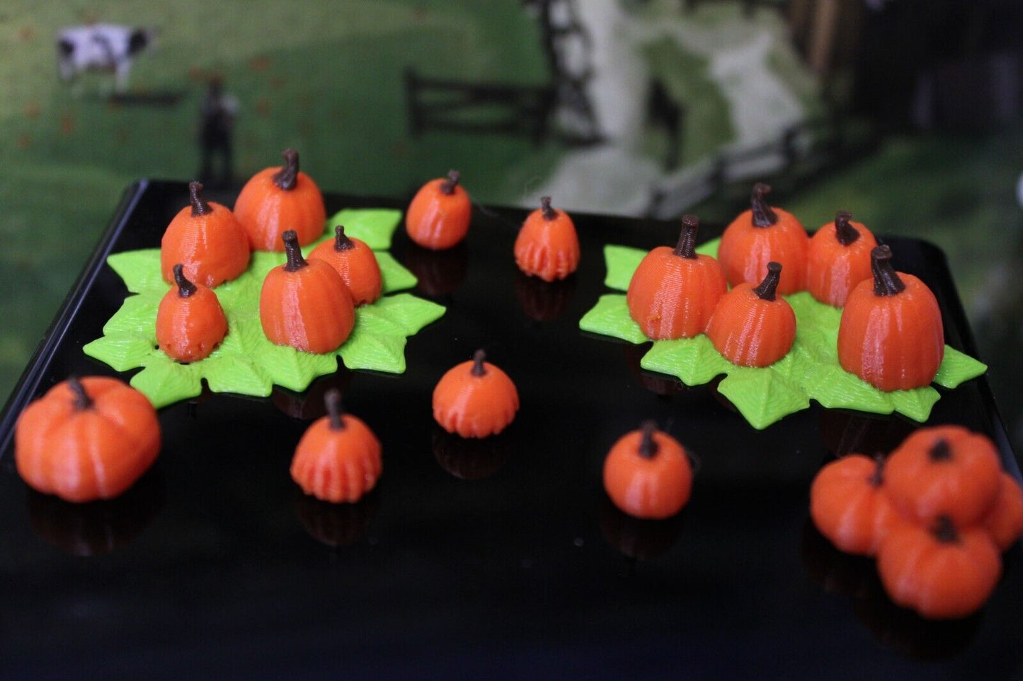 9pc Color Pumpkin Autumn Fall Set Farm Mini Miniature Model Scatter Terrain