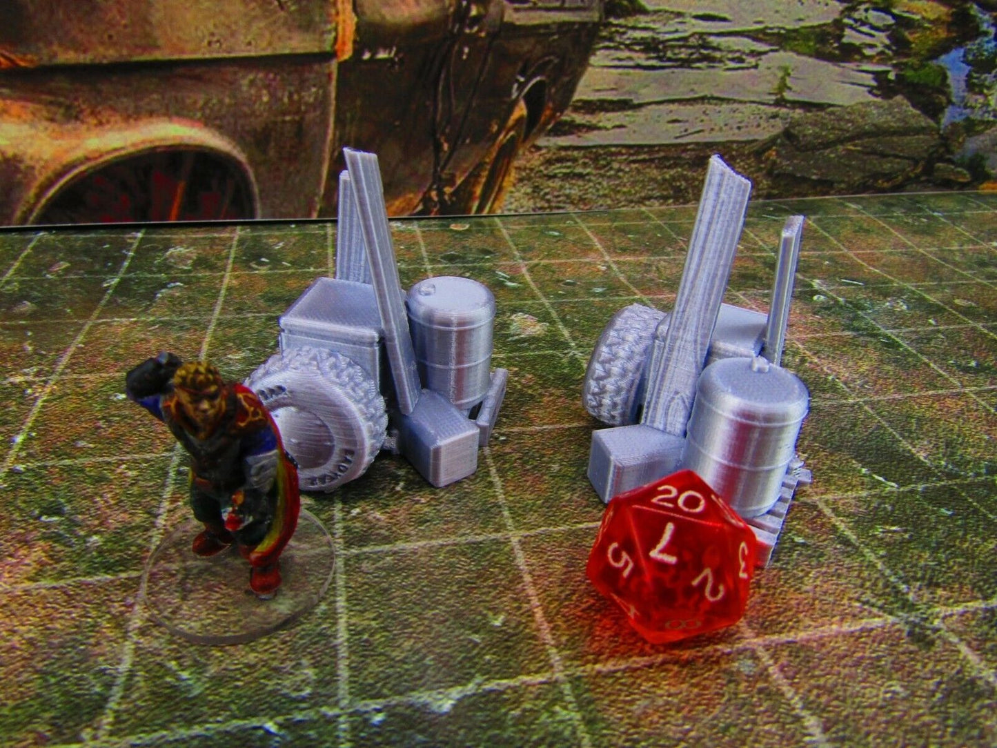 2pc Junk Street Rubble D Scatter Terrain Scenery Wasteland Apocalypse Dystopian