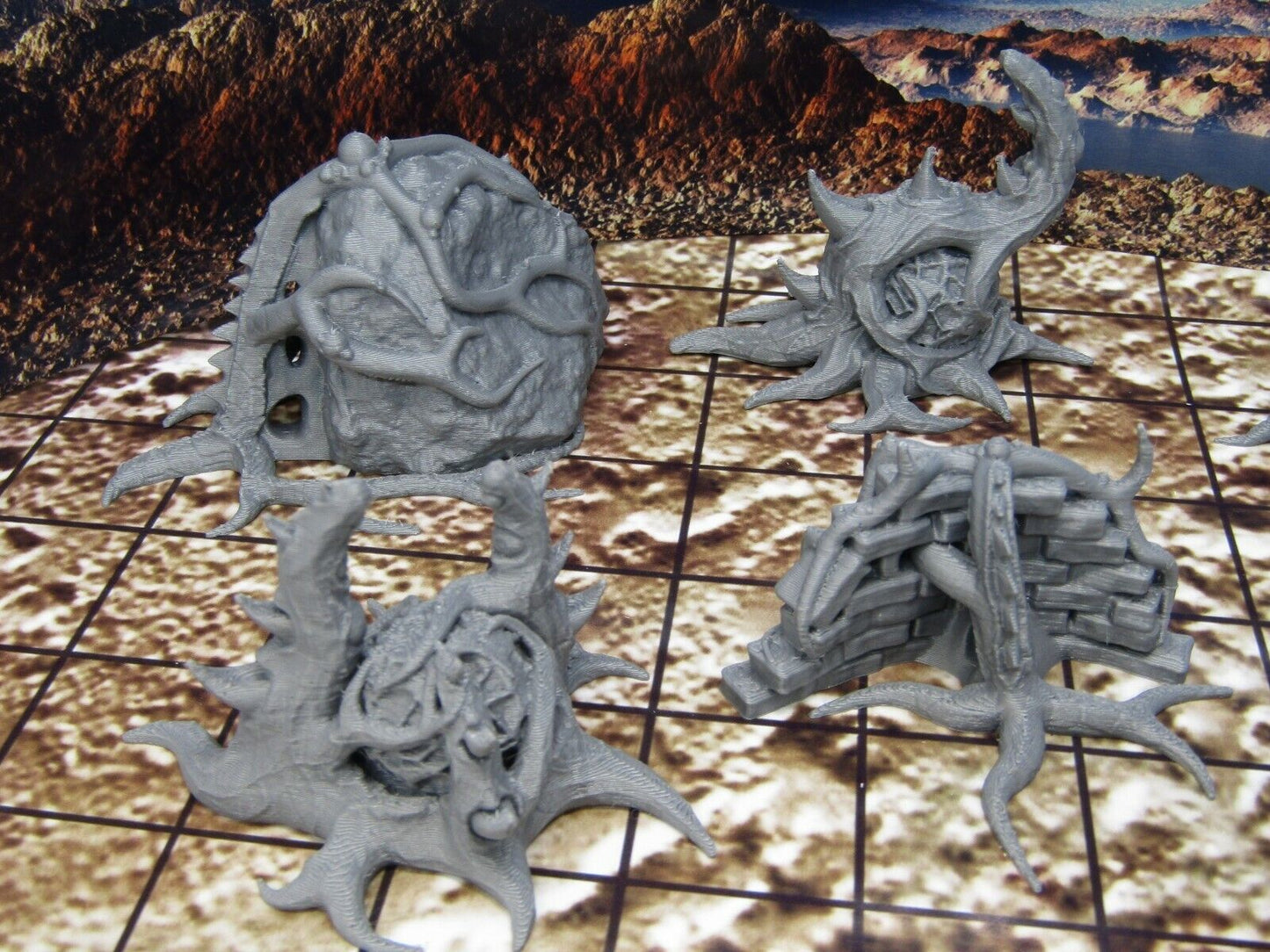 Alien Planet Overgrowth Plants Scatter Terrain Scenery Miniature 3D Printed