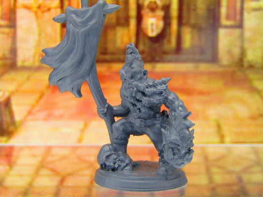 Tegnar the Bloodthirsty Berserker Barbarian Dwarf Mini Miniature 3D Print DnD