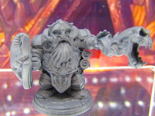 Nurin the Adverse Spellcasting Soldier Dwarf Mini Miniature 3D Printed Model DnD