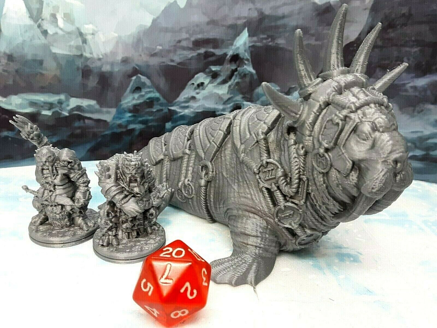 Walrus God & Walrus Folk Miniature Mini Figure Tabletop Game Piece D&D