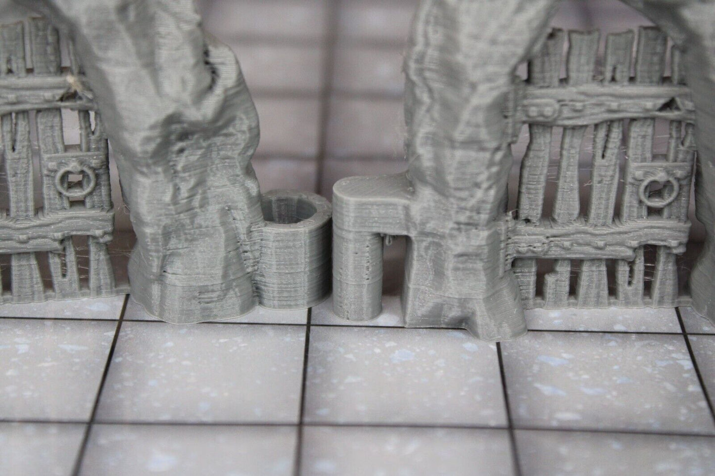 4pc Dry Cavern Dungeonsticks Cave Closed Doorways Walls Map Tile Set Scenery D&D