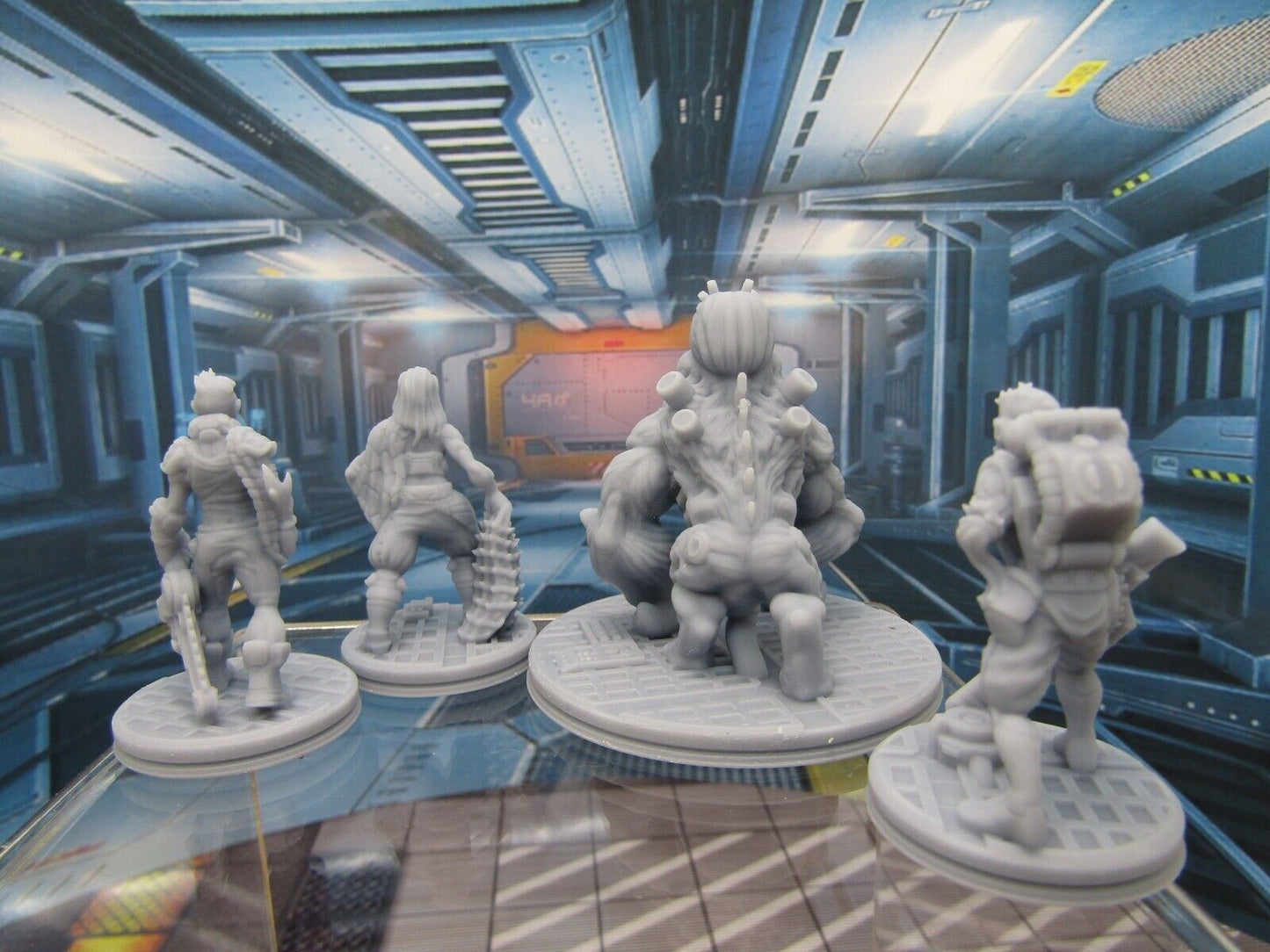 Space Alien Zombie Mutant Crew & Abomination Beast Mini Miniature 3D Printed