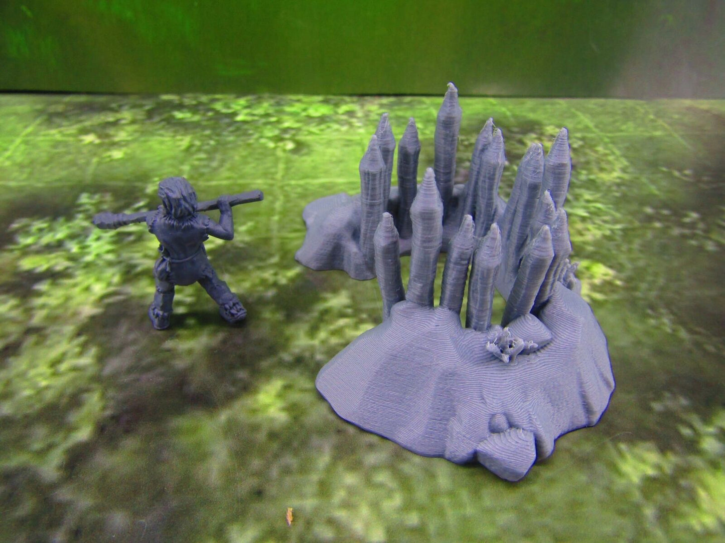 Tribal Prehistoric Caveman Hunter & Spike Trap Set Scatter Terrain Scenery