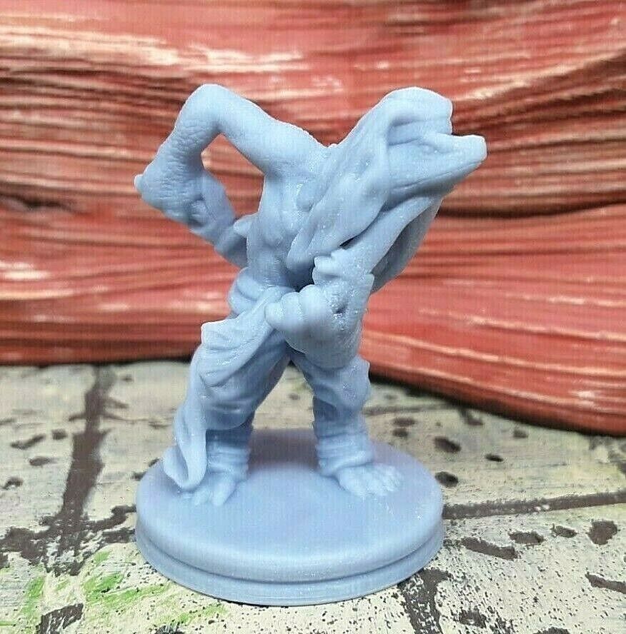 Snakefolk Assassin Lizard Man Mini Miniature Figure 28/32mm D&D 3D Printed Resin