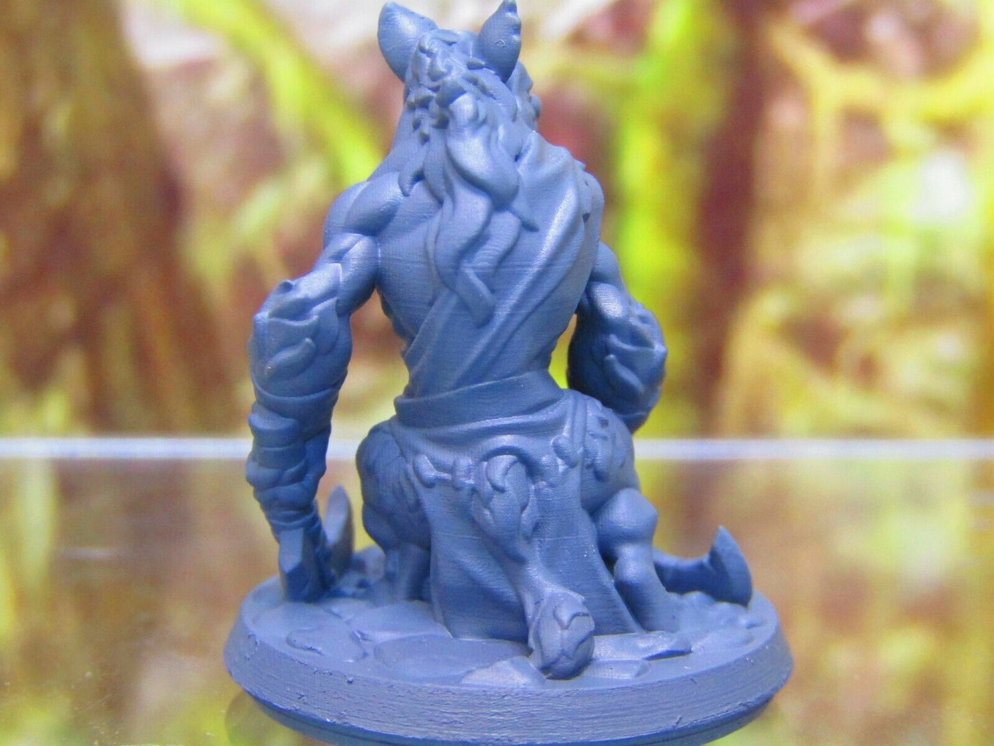 Hyenaman Fighter Warrior Soldier w/Spear/Shield Mini Figure 3D Printed Model