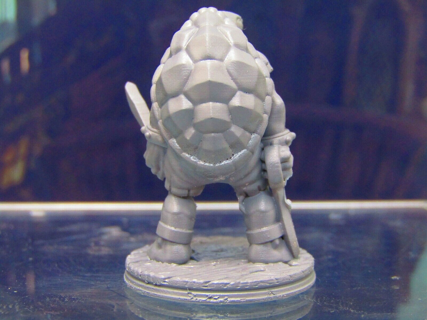 Tortle Pirate Dual Wielding Mini Miniature Figure 3D Printed Model 28/32mm Scale