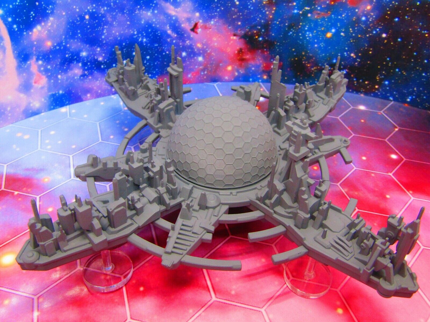 Gargantuan Space City Metropolis & Removeable Shield Starfinder Fleet Scale