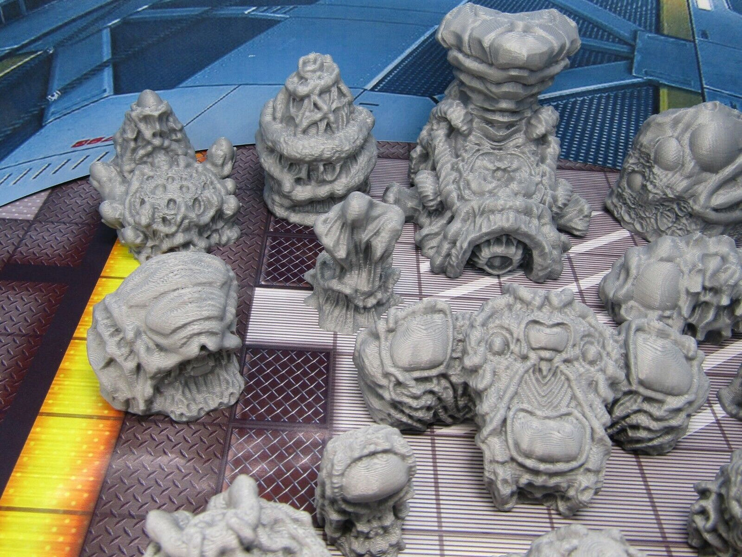 Alien Bio Space Ship Organic Scatter Terrain Scenery Miniature 3D Printed Model