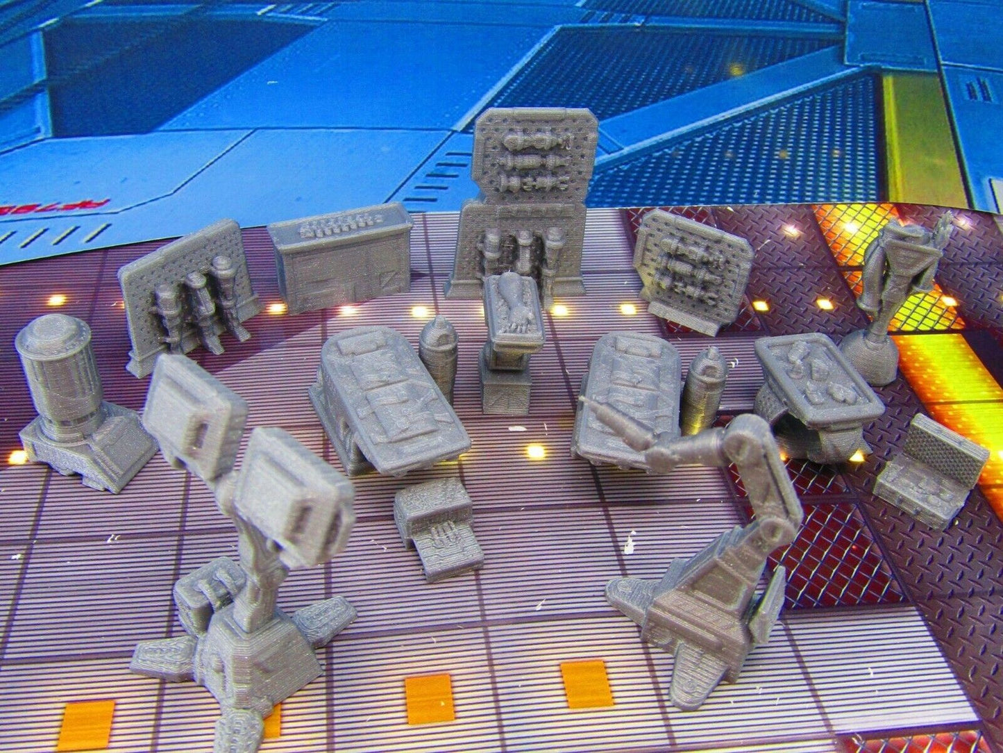 17pc Black Market Unlicensed Doctor's Office Laboratory Set Scenery SciFi Rpg