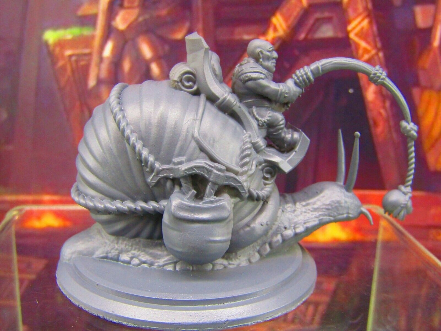 Snail Mount With Deep Gnome Rider Mini Miniature Figure 3D Printed Model 28/32mm