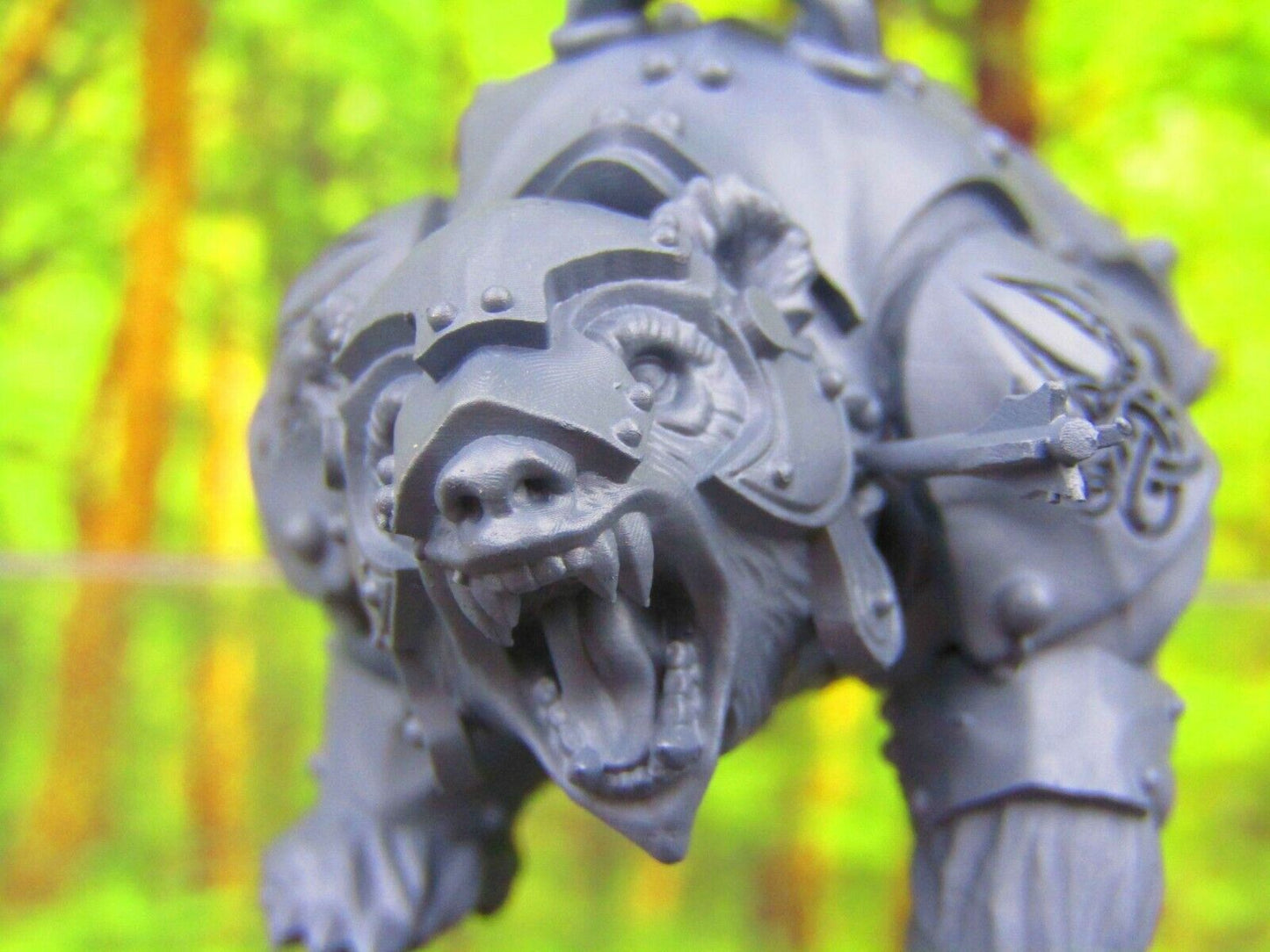 War Bear w/ Mount Mini Miniature 3D Printed Model 28/32mm Scale Fantasy DnD