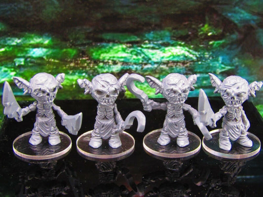 4pc Undead Zombie Goblin Raider Set Mini Miniature Model Character Figure