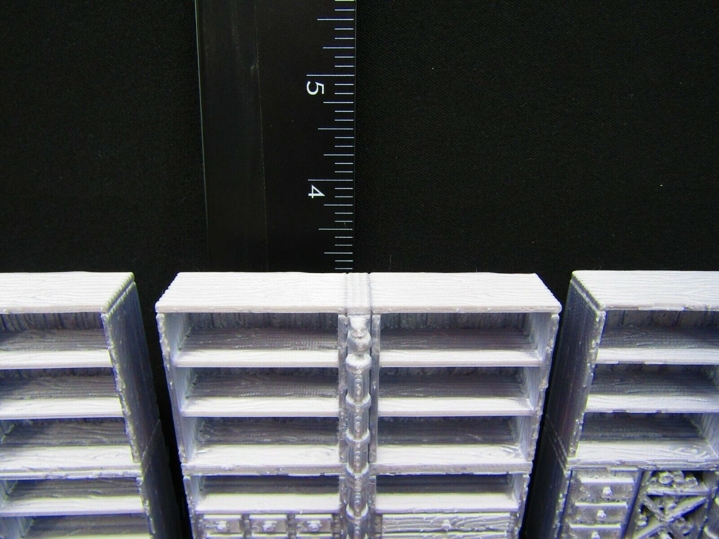 3pc Tall Book Shelves & 2 Ladders Scatter Terrain Scenery 3D Printed Mini