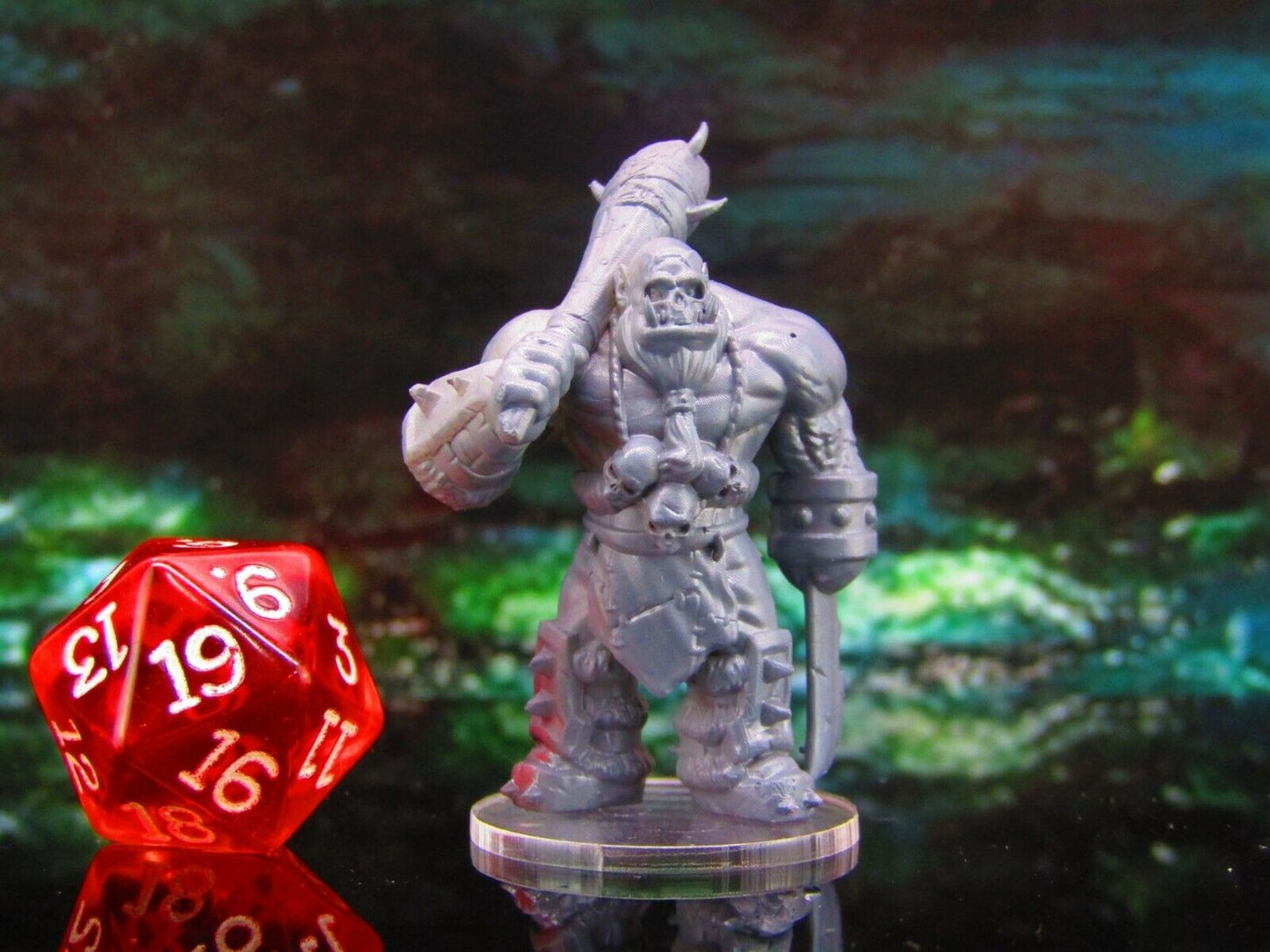 Orc Guard Soldier With Club and Blade Mini Miniature Model Character Figure