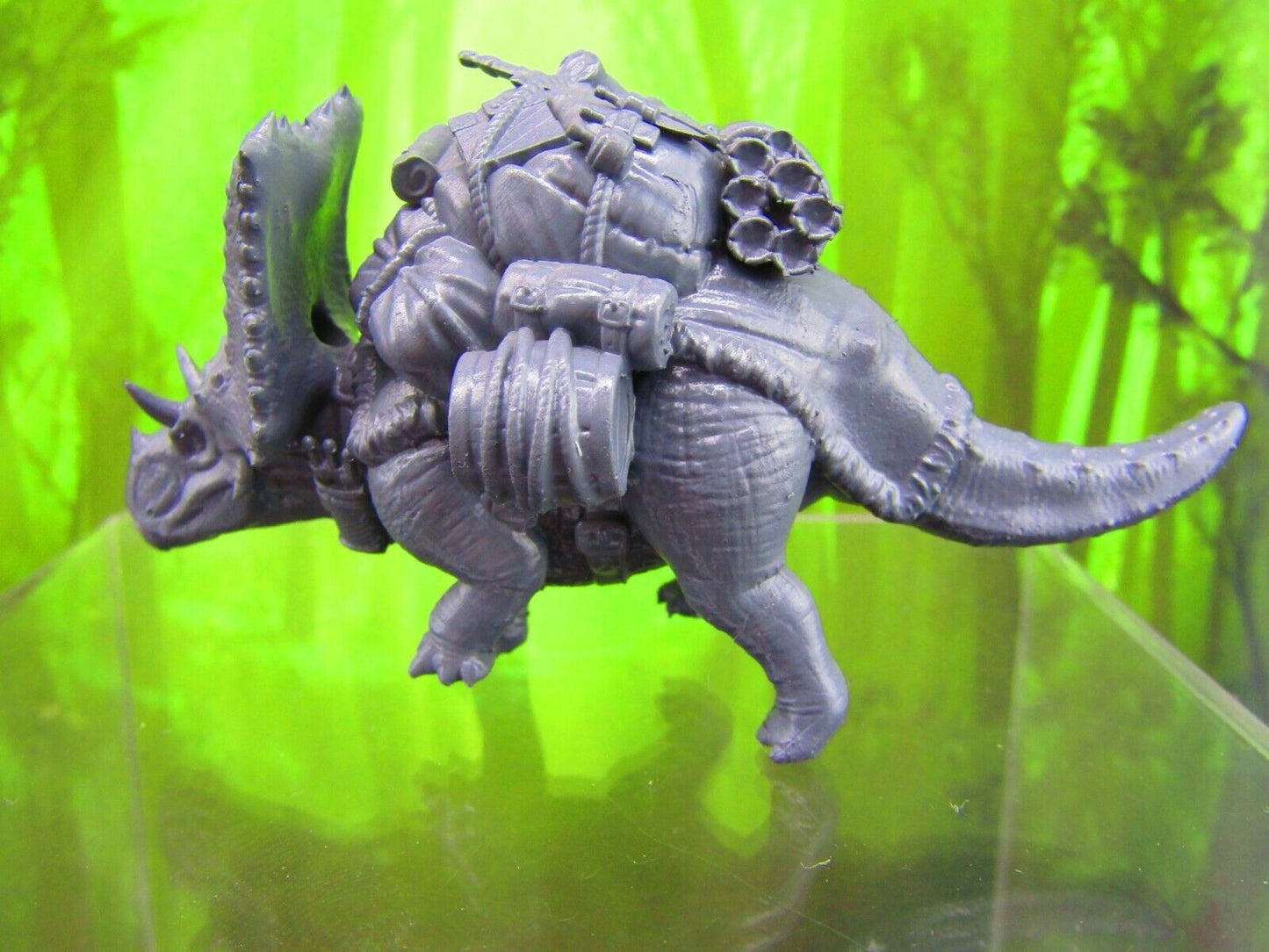 Pack Mule Dinosaur Chasmosaurus Mini Miniature Figure 3D Printed Model 28/32mm