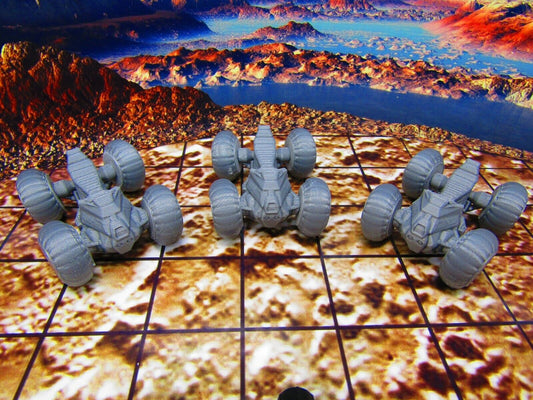 3 Quad Bikes 4 Wheelers ATV Vehicles Terrain Scenery Miniature 3D Printed Model