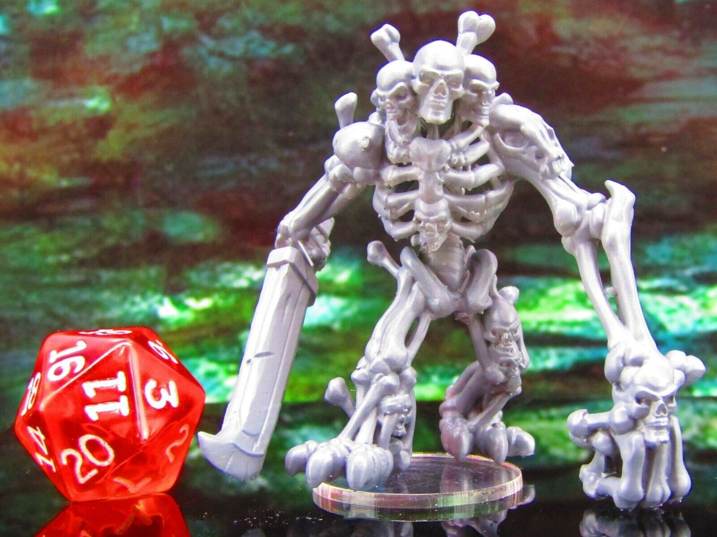 3 Headed Bone Golem Monster Mini Miniature Model Character Figure