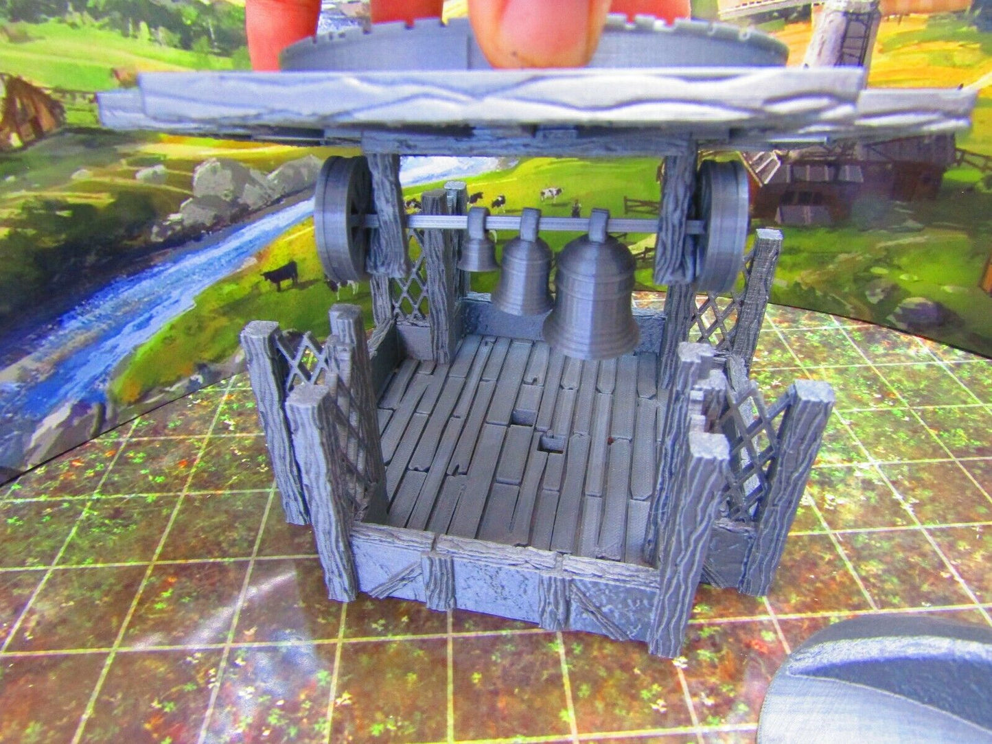 Large Lookout Tower Telescope Observatory atop Belltower Scatter Terrain Scenery