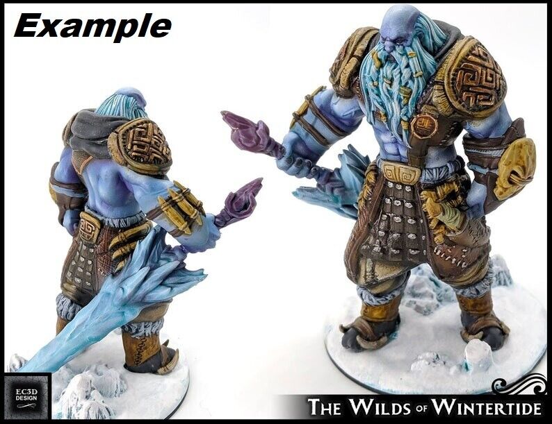 Frost Giant Pair Miniature Mini Figure Fantasy Tabletop Game Dungeons & Dragons